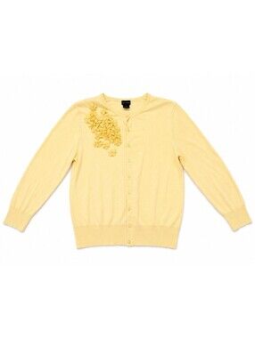 Lord & Taylor Women's 100% cotton button down sweater Size large
